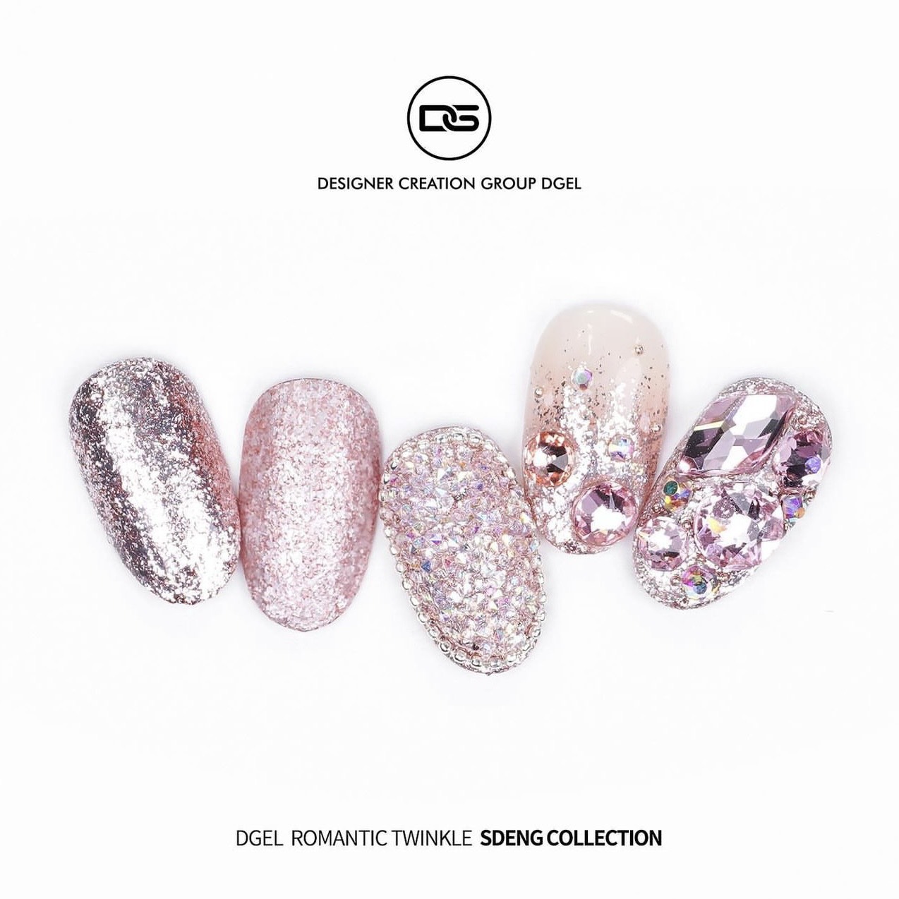 Nail màu hồng thạch tráng gương