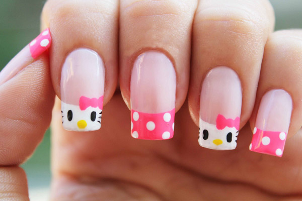 Mẫu nail Hello Kitty vô cùng cuốn hút